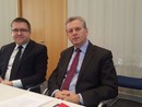 Grzegorz Orawiec - dyr. Departamentu Polityki Regionalnej UMWŚ i Ryszard Białacki - koordynator Biura Regionalnego Województwa Świętokrzyskiego w Brukseli