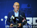 Marcin Perz podczas konferencji