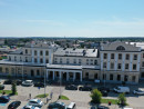 Widok z góry wyremontowanego dworca
