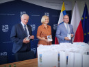 Wicemarszałek województwa Renata Janik, członek Zarządu Województwa Marek Jońca i dyrektor Departamentu Inwestycji i Rozwoju Jacek Sułek