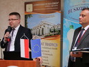 Przemawia Grzegorz Orawiec - dyr. Departamentu Polityki Regionalnej Urzędu Marszałkowskiego Województwa Świętokrzyskiego