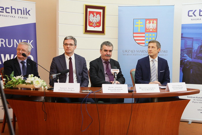 Podpisanie umowy na dofinansowanie projektu pn. Budowa Kieleckiego Centrum Kształcenia Praktycznego na rzecz wzrostu gospodarczego regionu świętokrzyskiego