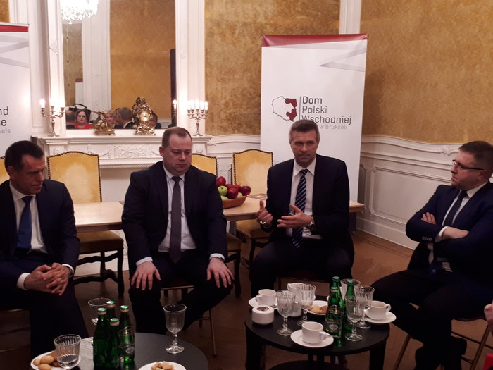 Spotkanie z Arturem Orzechowskim - Ambasadorem RP  w Królestwie Belgii oraz Bogdanem Wentą - Posłem do Parlamentu Europejskiego