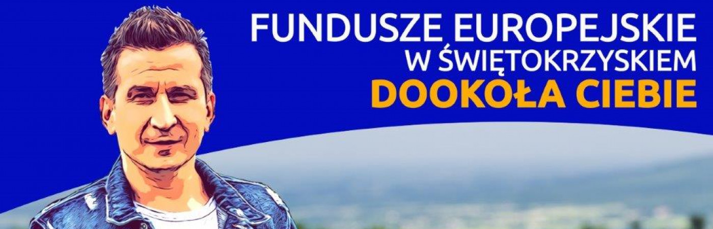 Baner promujący fundusze europejskie w świętokrzyskiem