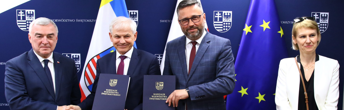 Podpisanie umów o dofinansowanie ze Świętokrzyskim Zarządem Dróg Wojewódzkich