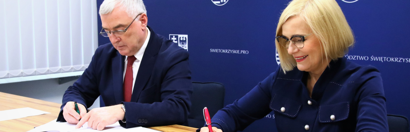 Marszałek województwa Andrzej Bętkowski i wicemarszałek Renata Janik