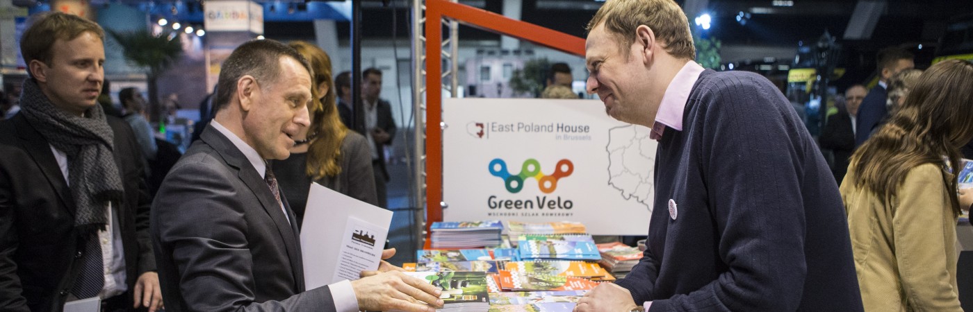 Stoisko Biura Regionalnego Województwa Świętokrzyskiego w Brukseli