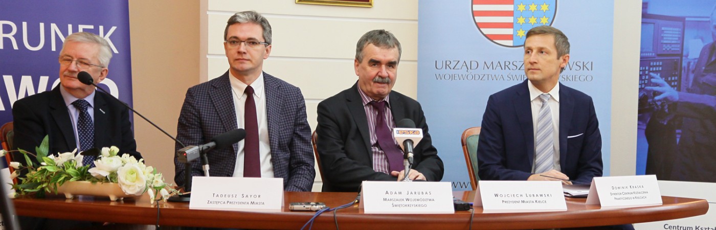 Podpisanie umowy na dofinansowanie projektu pn. Budowa Kieleckiego Centrum Kształcenia Praktycznego na rzecz wzrostu gospodarczego regionu świętokrzyskiego