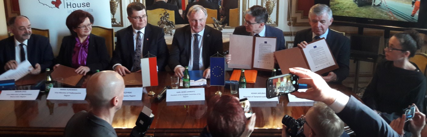 Podpisanie deklarację na rzecz silnej polityki spójności UE po 2020 r.